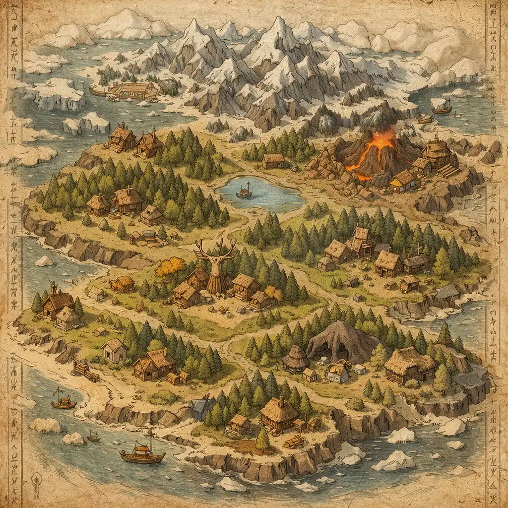 Mapa świata Northgard