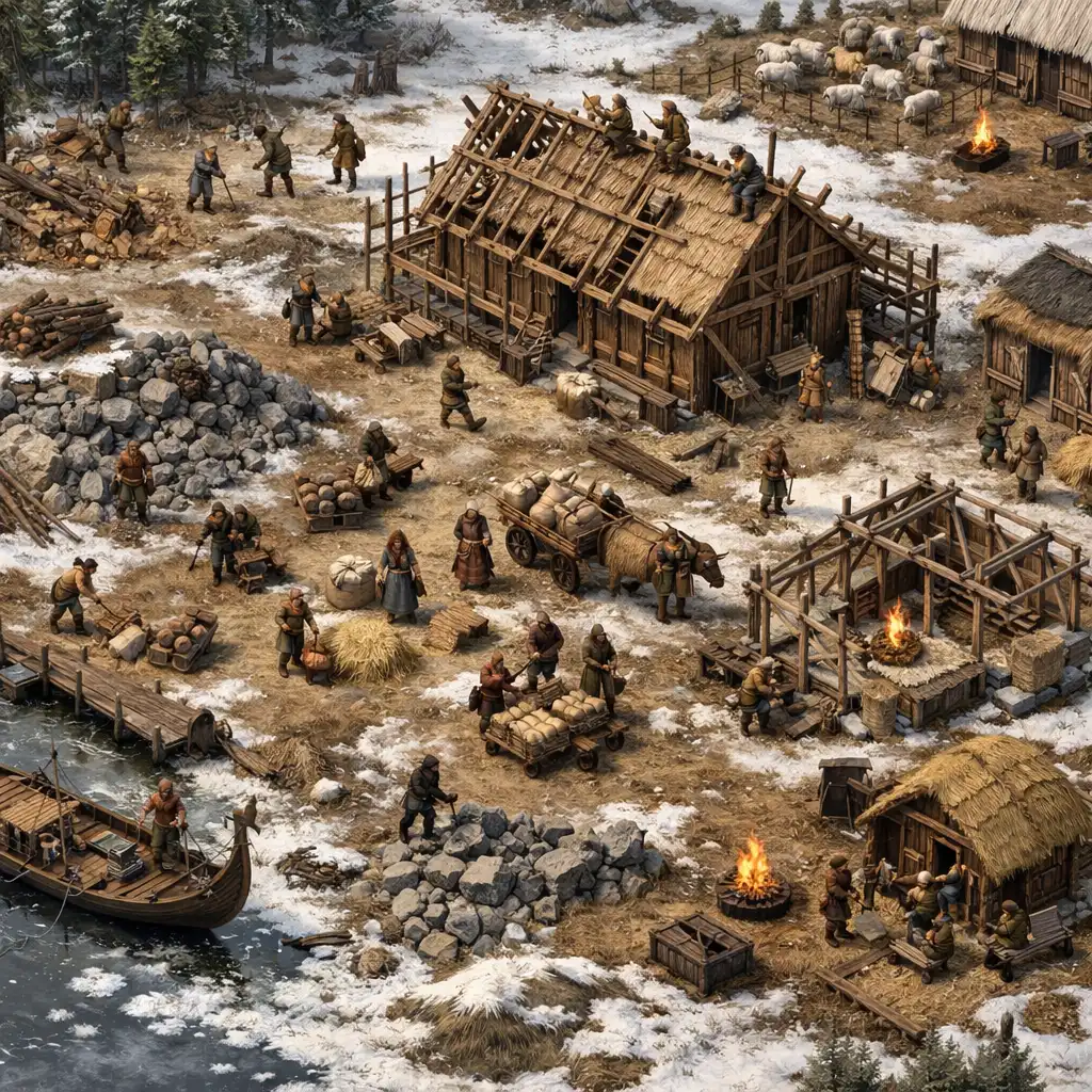 Rozbudowa osady Northgard